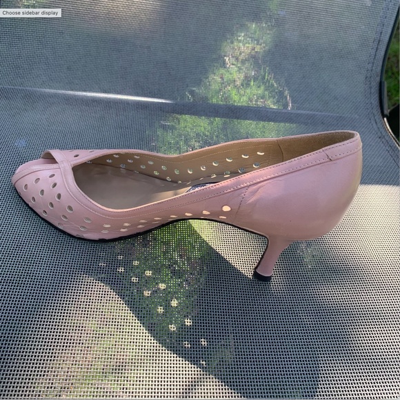 Stuart Weitzman Dusty-Pink Open-Toe Heels - Picture 4 of 14